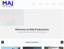 Tablet Screenshot of majproductions.com